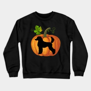 Poodle in pumpkin Crewneck Sweatshirt